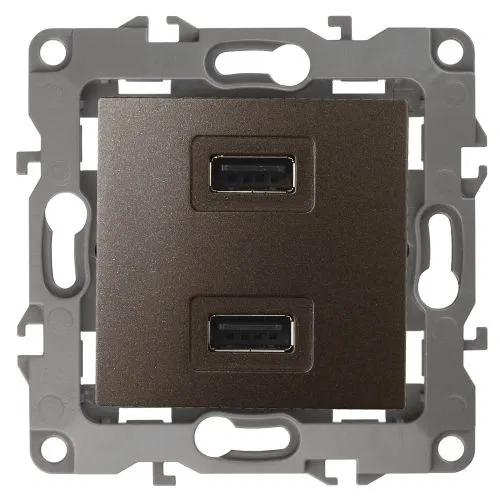 Устройство зарядное USB 12-4110-13 5В-2100мА бронза ЭРА Б0027498