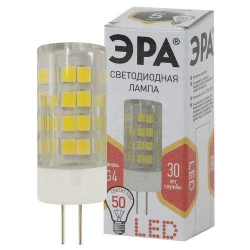 LED灯 JC-5w-220V-corn ceramics-827-G4 400lm ЭРА Б0027857