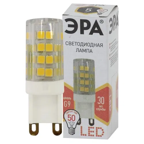 LED灯泡 JCD-5w-220V-corn ceramics-827-G9 400lm ЭРА Б0027863