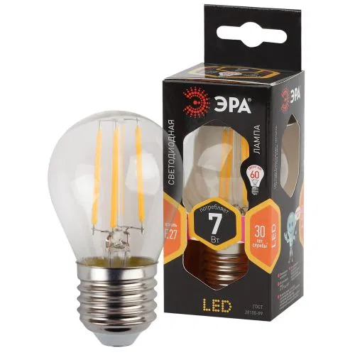 LED灯丝灯泡 F-LED P45-7W-827-E27 Эра Б0027948