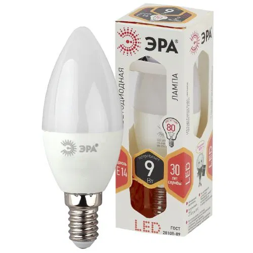 LED lamp B35-9w-827-E14 candle 720lm Era Б0027969