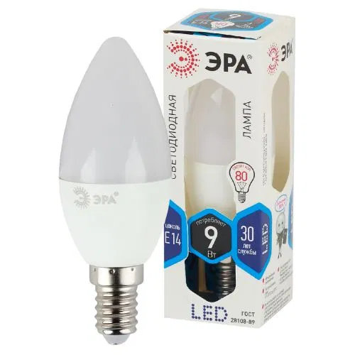 LED lamp B35-9w-840-E14 candle 720lm Era Б0027970