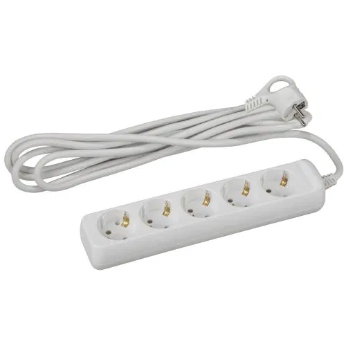 Extension cord 5x3m with grounding 16A IP20 U-5e-3m-3x1 PVS 3x1 Era B0028376