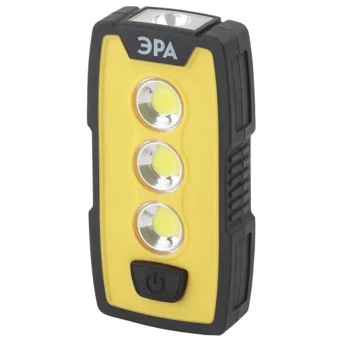 Фонарь RB-802 рабочий «Практик» 6Вт COB+1Вт LED пласт.3хААА IP65 крючок магнит Эра Б0029180