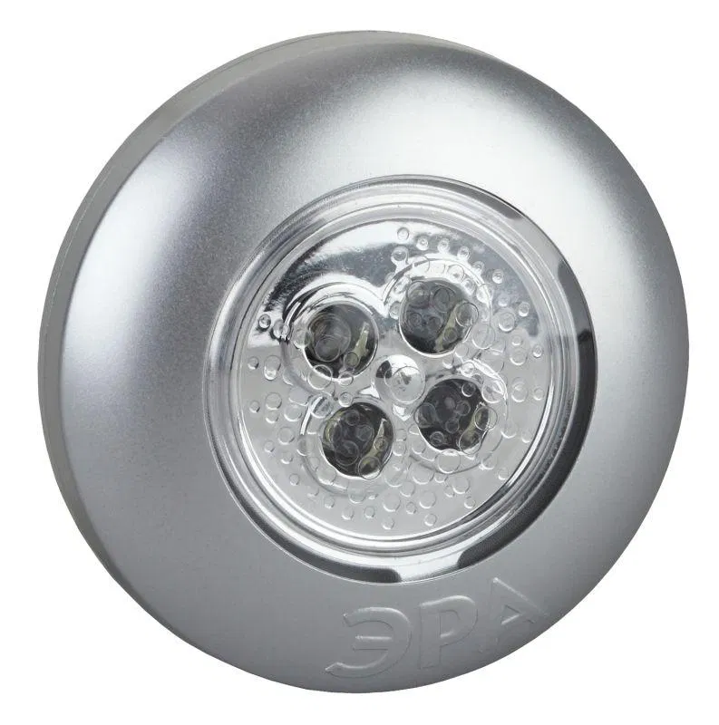 SB-503 pushlight flashlight "Aurora" 4xLED 3xAAA silver ERA B0029183