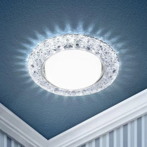 DK LD25 SL/WH GX53 点光源灯具，带 LED 灯带装饰，透明，ЭРА Б0029635