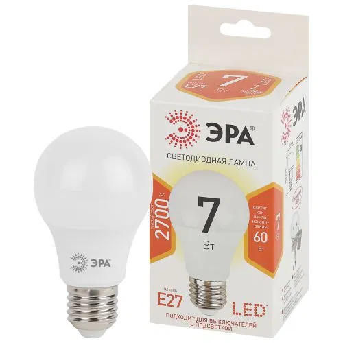 LED lamp A60-7w-827-E27 pear-shaped 560lm ERA B0029819