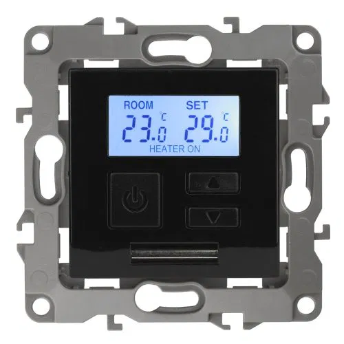 通用温控器 12-4111-06 230V-Imax16A 黑色 ERA Б0031276