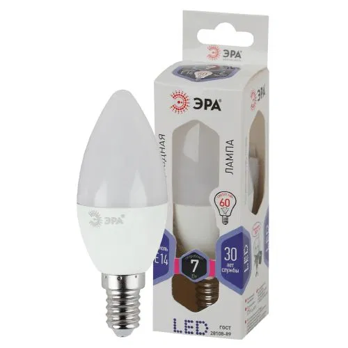 LED灯泡 B35-7W-860-E14 candle 560lm ЭРА Б0031400
