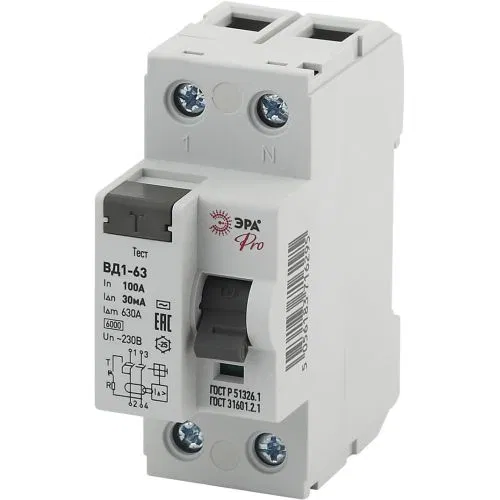 Residual current device (RCD) 1P+N 100A 30mA VD1-63 Pro NO-902-54 ERA B0031893