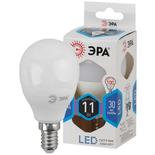 LED lamp P45-11W-840-E14 sphere 880lm Era Б0032988