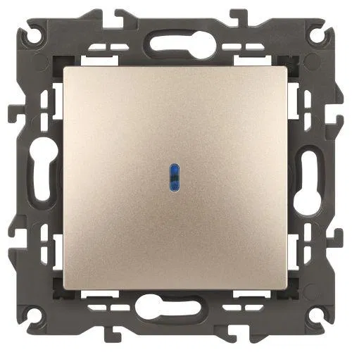 1-way Switch SP Elegance 14-1102-04 10A IP20 250V 10AX with backlight mechanism champagne Era B0034218