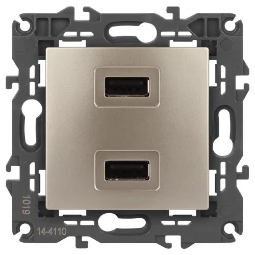 USB charger 14-4110-04 5V-2100mA Elegance champagne ERA B0034371
