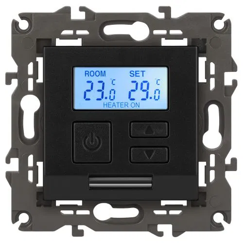 通用温控器 14-4111-05 230V-Imax16A Elegance 炭灰色 ЭРА Б0034379