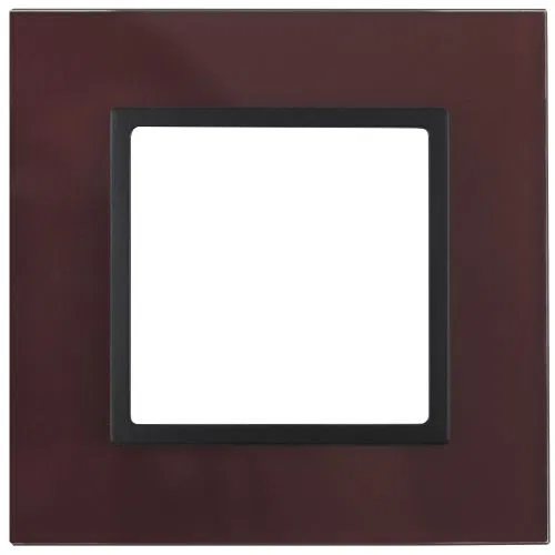 Рамка 1-м 14-5101-25 стекло Elegance бордо+антрацит ЭРА Б0034479