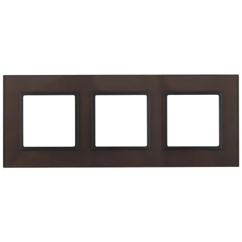 3-gang frame 14-5103-13 glass Elegance bronze+anthracite ERA Б0034511