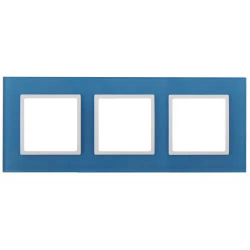 3-gang frame 14-5103-28 Elegance blue+white ERA Б0034518