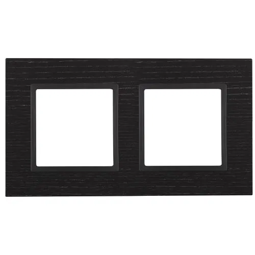 Frame 2-gang 14-5302-05 wood Elegance black wood+anthracite ERA Б0034571