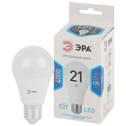 LED lamp A65-21W-840-E27 pear-shaped 1680lm ERA Б0035332