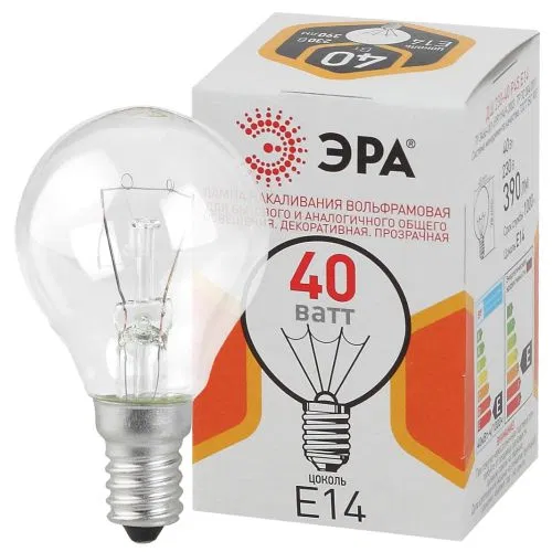 Incandescent lamp DSH 40-230-E14-CL 40W globe (P45) 230V E14 ERA B0039136