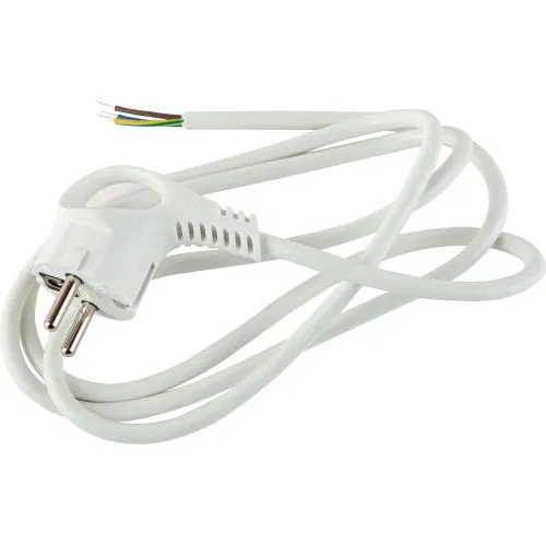 Power cord with plug 5m with grounding PVS 3x1.5 white U-3x1.5-5m-W ERA B0048710
