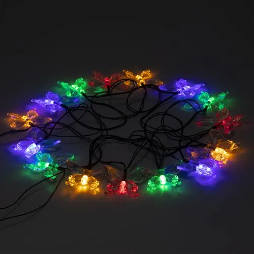 Гирлянда светодиодная садовая "Бабочки" 5.8м 20LED на солнечной батарее ERASF22-15 ЭРА Б0053364