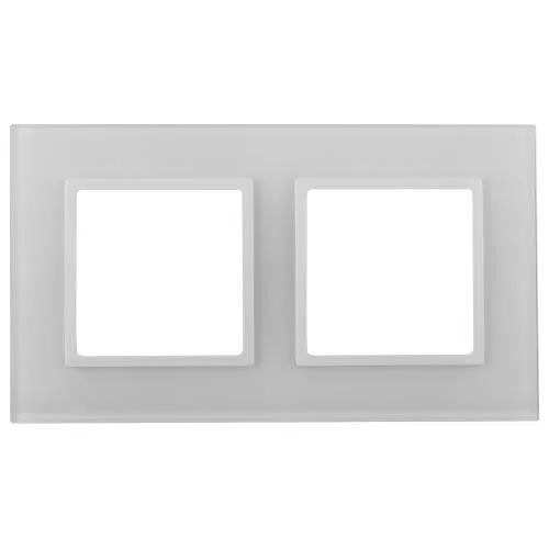 Рамка 2-м 14-5102-01 стекло Elegance бел.+бел. Эра Б0059168