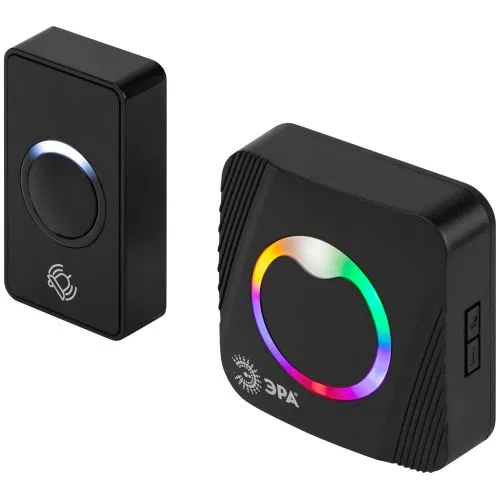 POLYCOLOR C100 无线门铃 RGB 背光 黑色 36首旋律 Эра Б0069996