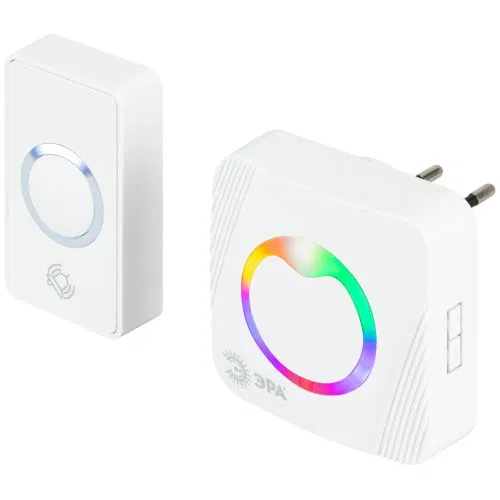 POLYCOLOR C101 无线门铃 RGB 背光 插电式 白色 36首旋律 Эра Б0069997