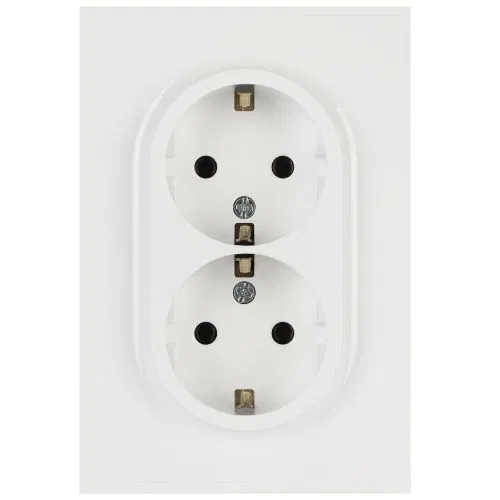 Розетка 2-м СП Arktik 16А IP20 250В с заземл. бел. Эра Б0070444