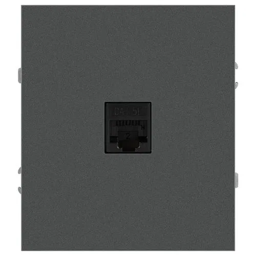 Розетка информационная 1-м СП Arktik RJ45 16А IP20 250В графит Эра Б0070479