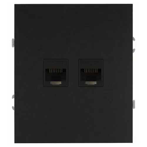 Розетка информационная 2-м СП Arktik RJ45 16А IP20 250В антрацит Эра Б0070488