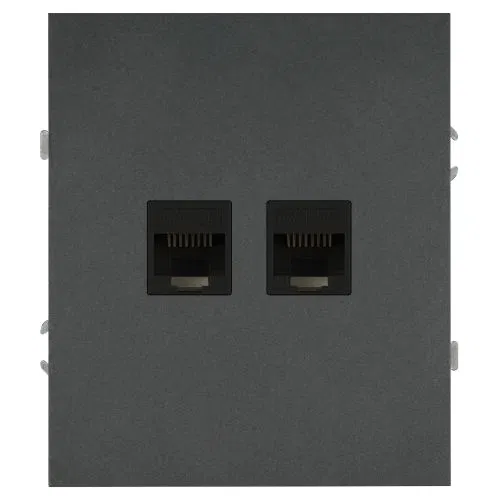 Розетка информационная 2-м СП Arktik RJ45 16А IP20 250В графит Эра Б0070489