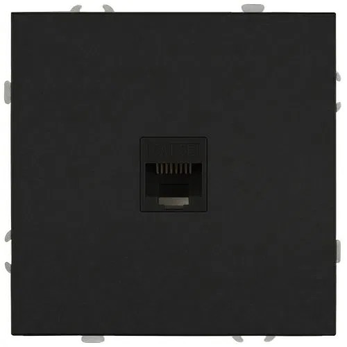 Розетка информационная 1-м СП Galaxy RJ45 16А IP20 250В антрацит Эра Б0070743