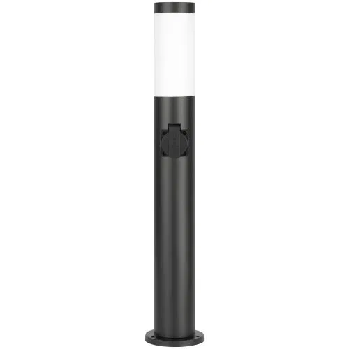 Светильник Беллона GBF-103-1-BL-0650 Е27 IP54 230В напольн. уличный с розеткой черн. Эра Б0071048