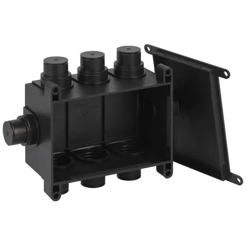 Junction box KRM-118-76-60 black 118x76x60mm for monolithic construction 8 inputs IP44 Era Б0071927
