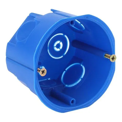 Набор коробок установочных KUT-68-45-blue-10S 68х45мм для твердых стен саморезы IP20 син. (уп.10шт) Эра Б0072424