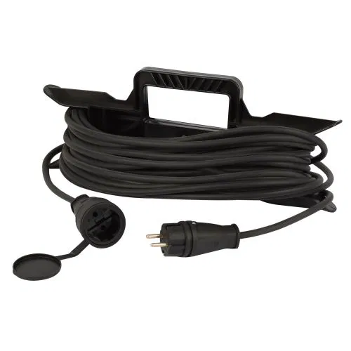 Power extension cord GREEN LINE FR-KG-20m-2х2.5-IP44 on frame 1 socket with cover 20m KG 2x2.5mm2 IP44 Era Б0072561