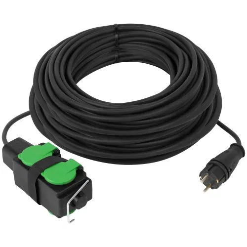 GREEN LINE UDL-KG-3x2.5m-30m-IP44 power extension cord with covers and grounding 4 sockets 30m KG 3x2.5mm2 IP44 Era B0072582