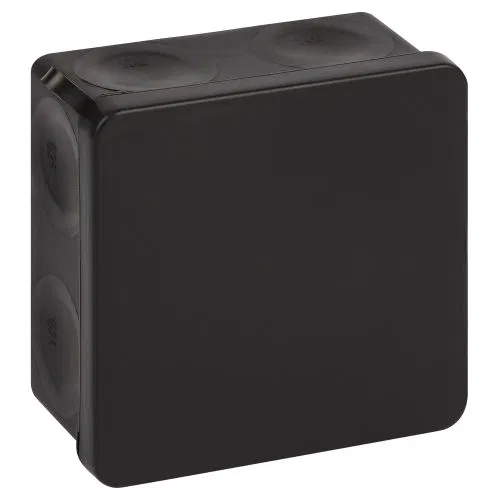 Коробка распаячная KOR-100-100-50-9g-P-2MP-B двухкомпонентная HF стойкая к УФ 100х100х50мм прямой монтаж IP66 черн. Эра Б0072863