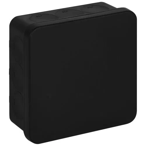 Коробка распаячная KOR-100-100-40-13g-K-2MP-B двухкомпонентная HF стойкая к УФ 100х100х40мм черн. ПМ IP66 Эра Б0073001