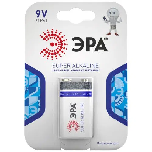 Alkaline battery "Krona" 6LR61 6LR61-1BL (blist.1pc) Era C0038445