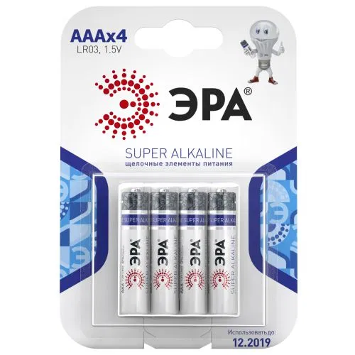 碱性电池 AAA/LR03 LR03-4BL (4只装) Эра C0038451