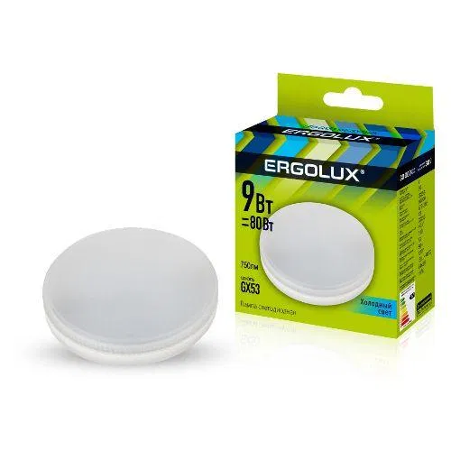 LED-GX53-9W-GX53-4K LED灯 9W 4500K 白 GX53 180-240V Ergolux 13515