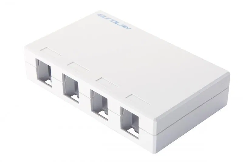 Коробка настенная 4-порт. бел. Eurolan 12B-00-04WT