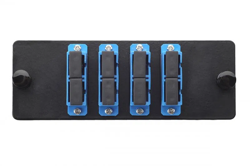 Планка Q-SLOT с 4 адаптерами дуплекс SC OS2 Eurolan 38M-S2-2S-01-04BL
