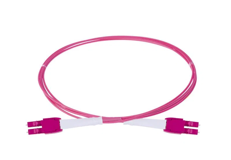 Шнур оптический HD OM4 дуплекс LC - дуплекс LC UNIBOOT PUSH-PULL 2м Eurolan 41B-40-LC-LC-02