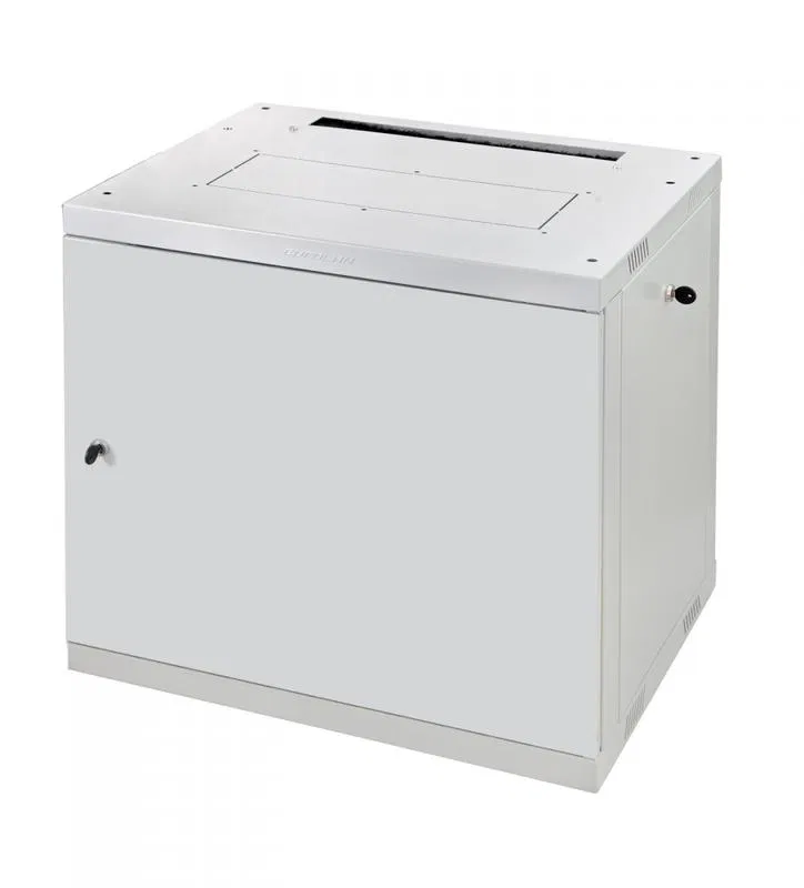 Шкаф настенный Racknet F30 18U 600х600 передняя дверь металлическая светл./сер. Eurolan 60W-18-66-30GY