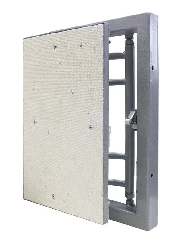 Tile access panel 400x500mm hinged painted metal EVECS D4050 ceramo steel