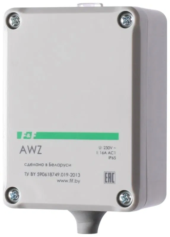 Фотореле AWZ (встроен. фотодатчик монтаж на плоскость 230В 16А 1 НО IP65) F&F EA01.001.003 Евроавтоматика F&F